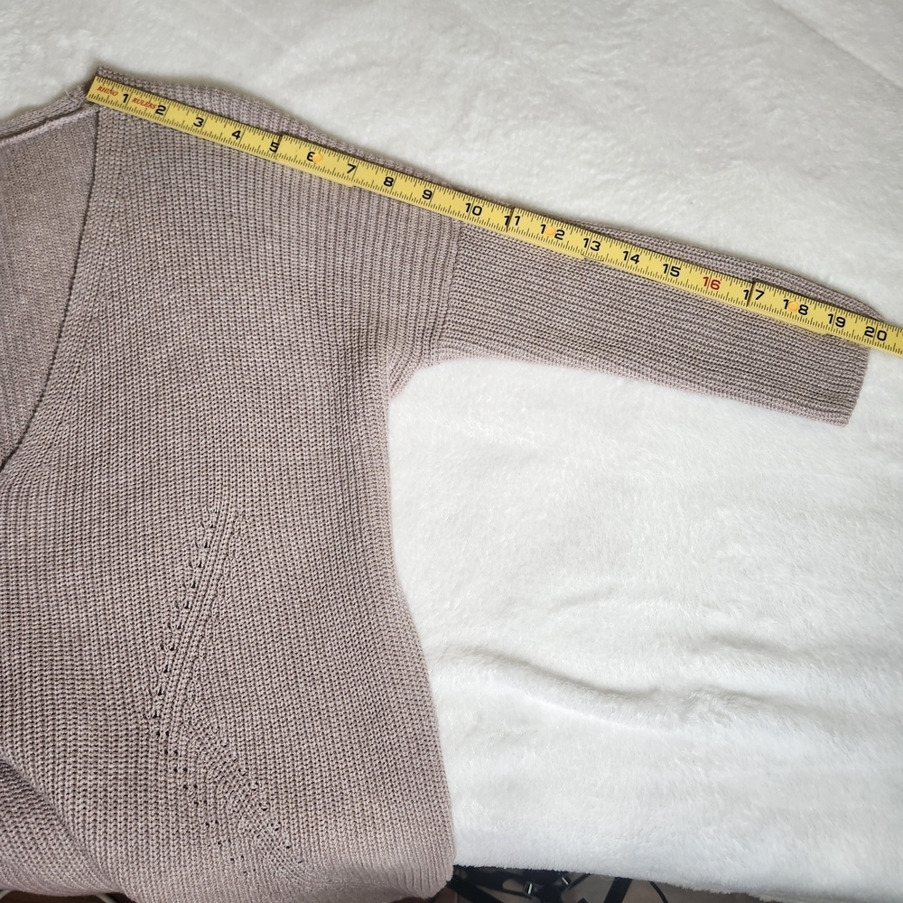 Express Women's V-Neck Sweater - Light Brown 100% Coton - Picture 7 of 11